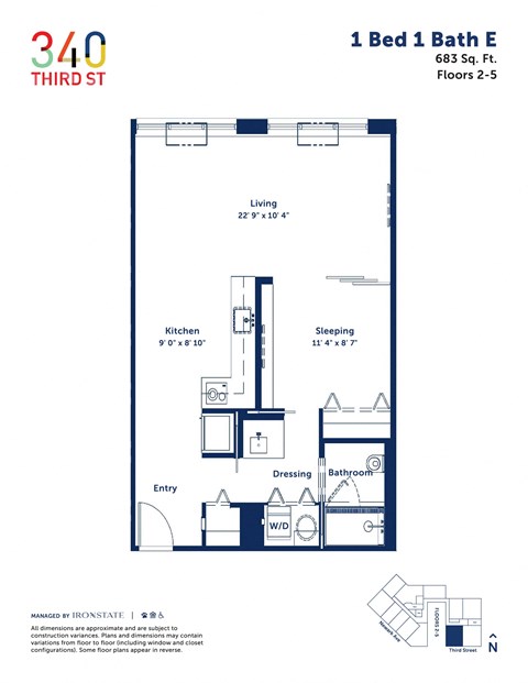 the floor plan of the third level of the residence